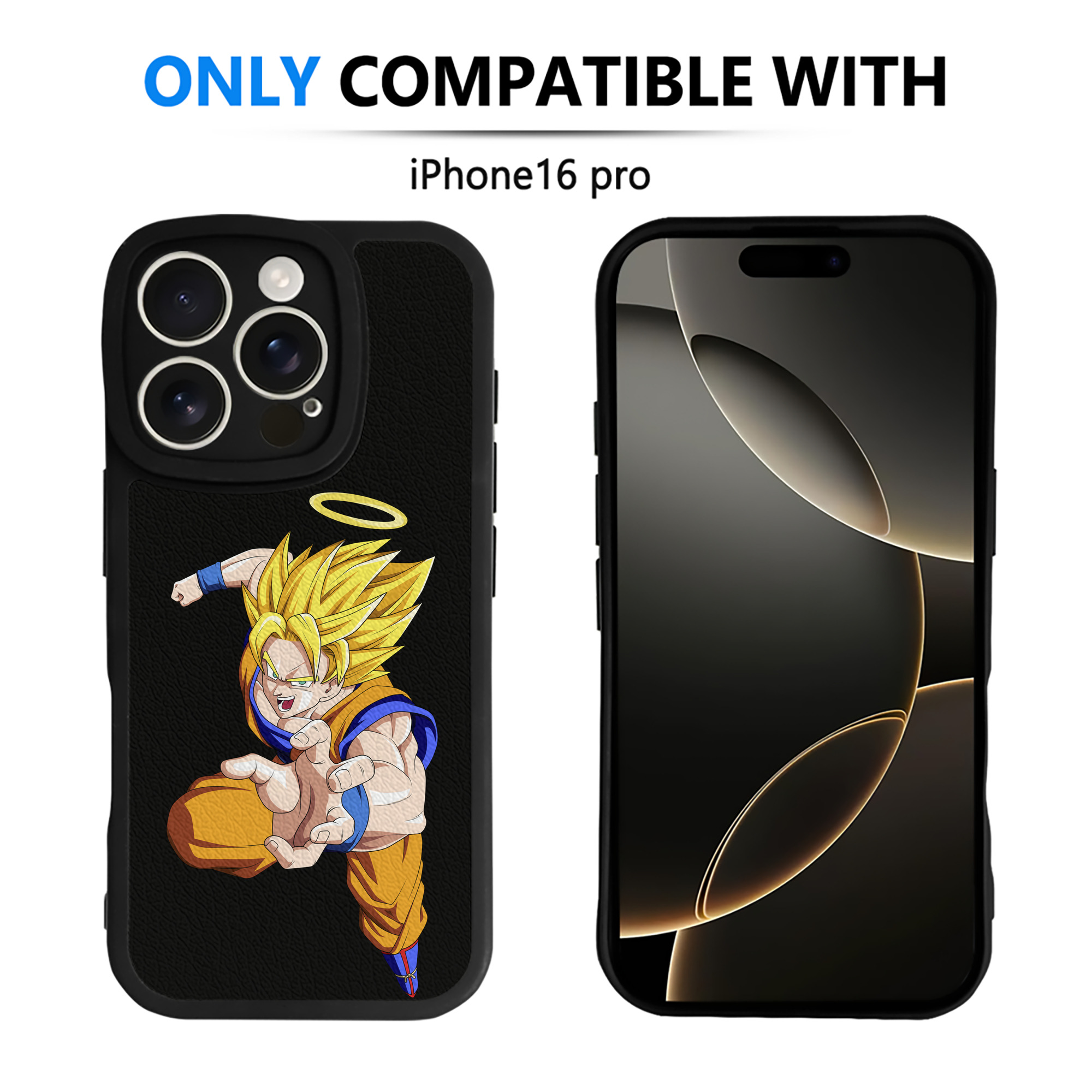 （画像用） ドラゴンボール 孫悟空（そん ごくう）Son Goku カカロット DRAGON BALL Kakarotto 【iPhone 16シリーズ対応】シリコンスマホケース（レザー調） 材質：シリコン